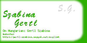szabina gertl business card